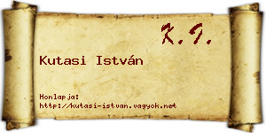 Kutasi István névjegykártya